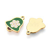 304 Stainless Steel Enamel Charms STAS-T065-58G-02-2
