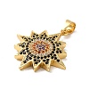 Brass Cubic Zirconia Pendants KK-K275-05G-2