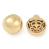 Rack Plating Half Round Brass Stud Earrings for Women EJEW-Z059-02G-2