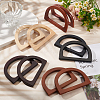   10Pcs 5 Colors Wood D Shaped Handles Replacement DIY-PH0022-33-5