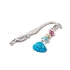 Spray Painted Sea Shell Pendants Bookmarks AJEW-JK00214-5