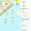 4Pcs 4 Styles Brass Toggle Clasps KK-CJ0003-53-3