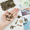 SUPERFINDINGS 10 Sets Autumn Leaf & Tree Alloy Pendants Decorations Set HJEW-FH0001-47-3