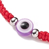 Resin Evil Eye Braided Bead Bracelet BJEW-JB08425-01-5