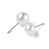 60Pcs 3 Size Grade A Plastic Imitation Pearl Stud Earrings for Women EJEW-YW0001-09-2