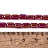 Electroplate Opaque Glass Beads Strands EGLA-Q132-03A-C02-4