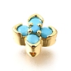Brass Micro Pave Cubic Zirconia Beads KK-D356-03B-G-2