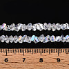 Electroplate Transparent Glass Beads Strands GLAA-N021-4mm-11-4