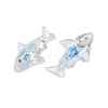 10Pcs Transparent Luminous Acrylic Pendants TACR-FP0001-02C-3