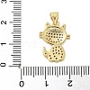 Brass Micro Pave Cubic Zirconia Pendants KK-P293-12G-3