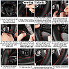 SUPERFINDINGS Genuine Leather Steering Wheel Cover AJEW-FH0001-95-4