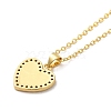 Brass Enamel with Rhinestone Pendant Necklace NJEW-Q320-01C-G-3