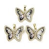 Real 18K Gold Plated Rack Plating Brass Micro Pave Cubic Zirconia Pendants KK-R161-05G-06-1