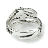 Snake Alloy Open Cuff Rings RJEW-K275-72AS-3