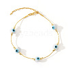 Bohemian Handmade Brass Bead Glass Bracelets HV6711-1-1