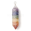 7 Chakra Gemstone Double Terminal Pointed Pendants PALLOY-TA00057-01-1