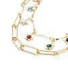 Brass Enamel Double Layer Necklaces NJEW-JN02831-02-2