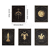 CHGCRAFT 10Pcs 5 Styles Wood Tarot Cards DJEW-CA0001-36-2