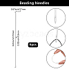 6Pcs Iron Bent Head Beading Needles for Bead Spinner TOOL-BBC0001-12-2