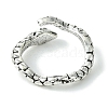 Snake Alloy Open Cuff Rings RJEW-K275-52AS-3