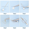SUNNYCLUE DIY Imitation Pearl Dangle Earring Making Kits DIY-SC0016-51-4
