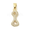 Brass Micro Pave Cubic Zirconia Pendants ZIRC-C012-01G-09-1