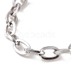 Non-Tarnish 304 Stainless Steel Cable Chain Bracelet for Men Women BJEW-E031-05C-P-2