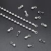  24Pcs 304 Stainless Steel Ball Chain Connectors STAS-NB0001-25-4