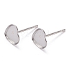 Non-Tarnish 304 Stainless Steel Stud Earring Settings STAS-J032-13-4