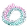 Transparent Painted Glass Beads Strands DGLA-A034-T6mm-A10-5