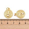 Brass with ABS Imitation Pearl Pendants KK-Z140-20G-3