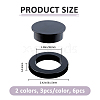 6Pcs 2 Colors PVC Patio Table Umbrella Hole Ring Plug and Caps FIND-FH0016-74-2