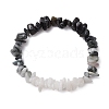 Natural Eagle Eye Stone Chips Beaded Stretch Bracelets for Women BJEW-TA00557-05-2