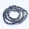 Electroplate Glass Beads Strands EGLA-A034-T6mm-C09-2