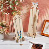 2 Bags 2 Styles Cute Girl Shaped Wood Hair Clip Holders ODIS-PH0001-93-4