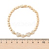 Brass Micro Pave Cubic Zirconia Link Chain Bracelets KK-R217-38G-5