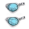 Synthetic Turquoise Pendants KK-U043-52P-03-1