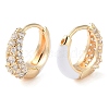 Brass Micro Pave Clear Cubic Zirconia Hoop Earrings for Women EJEW-S234-07G-02-1