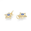 Brass Micro Pave Clear Cubic Zirconia Charms KK-N227-107A-3