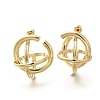 Brass Stud Earrings EJEW-A121-08G-2