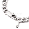 Tarnish Resistant Women' s Fashionable 304 Stainless Steel Cuban Link Chain Bracelets X-BJEW-JB05657-01-3