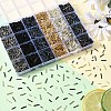 240Pcs 24 Styles Glass Twisted Bugle Beads SEED-YW0003-12-4