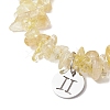 Natural Citrine Stretch Bracelets BJEW-JB11147-03-3