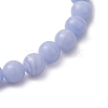 Natural Dyed Blue Lace Agate Beads Stretch Bracelets for Women BJEW-JB11260-4