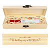 Rectangle Wooden Pregnancy Test Keepsake Box with Lock CON-WH0103-001-1