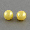 ABS Plastic Imitation Pearl Round Beads SACR-S074-6mm-A02-1