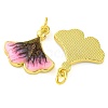 Brass Enamel Pendants KK-S401-12G-3