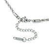 304 Stainless Steel Rope Chain Necklace for Men Women NJEW-YW0001-19-2