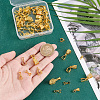   60Pcs 10 Styles Brass Ice Pick Pinch Bails for Pendant Making KK-PH0009-95-3