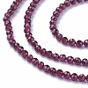 Natural Garnet Beads Strands G-F619-17A-3mm-3